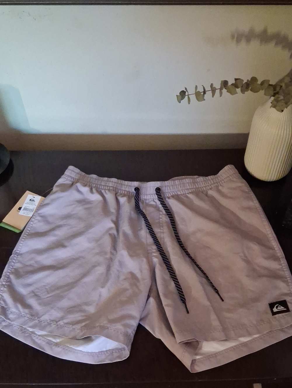 Quiksilver Men's Light Lavender Drawstring Hybrid Shorts